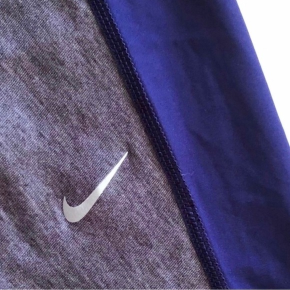 Nike Dri-Fit purple wide-neck long-sleeve top tee activewear athleisure XS - Picture 6 of 9